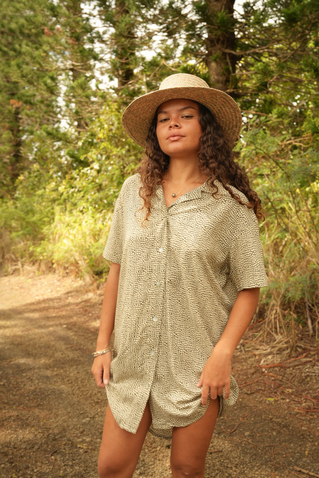 Calabria Shirt Dress - Escama Black